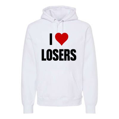 Linabob Wearing I Love Losers Premium Hoodie