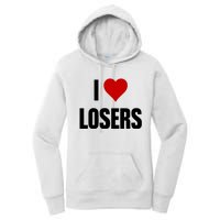 Linabob Wearing I Love Losers Women's Pullover Hoodie