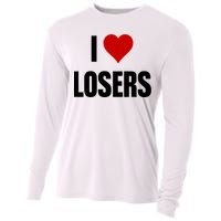 Linabob Wearing I Love Losers Cooling Performance Long Sleeve Crew