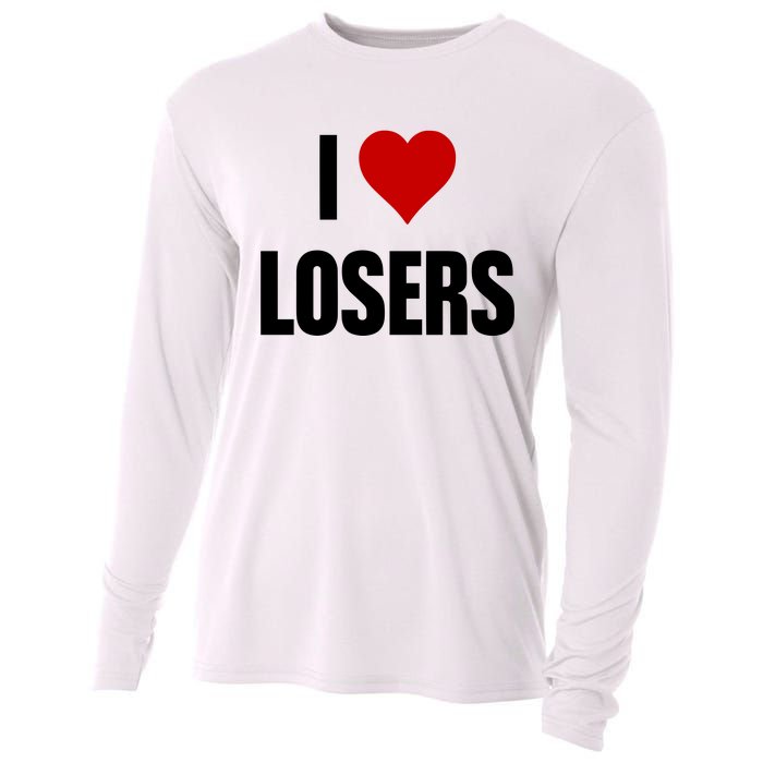 Linabob Wearing I Love Losers Cooling Performance Long Sleeve Crew