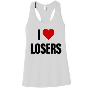 Linabob Wearing I Love Losers Women's Racerback Tank