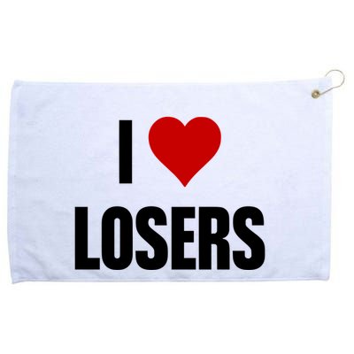 Linabob Wearing I Love Losers Grommeted Golf Towel