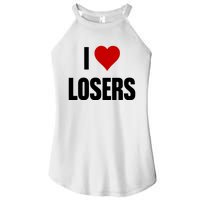 Linabob Wearing I Love Losers Women's Perfect Tri Rocker Tank