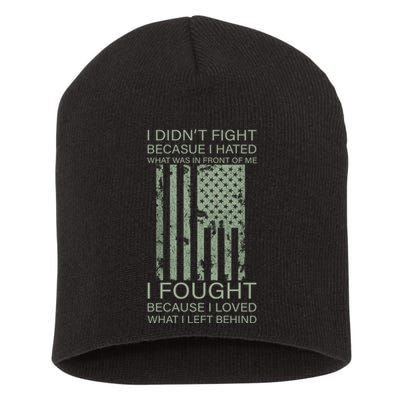 Fight For Your Loved Ones Veteran Short Acrylic Beanie