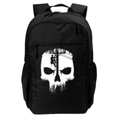 Lineman Worker Journeyman Skull Line Man Patriotic Labor Day Backpack