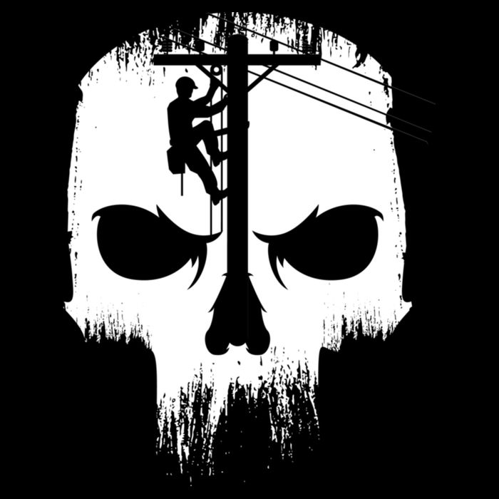Lineman Worker Journeyman Skull Line Man Patriotic Labor Day Hooded Wearable Blanket