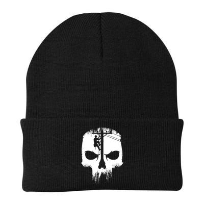 Lineman Worker Journeyman Skull Line Man Patriotic Labor Day Beanie