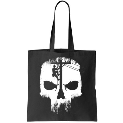 Lineman Worker Journeyman Skull Line Man Patriotic Labor Day Bag