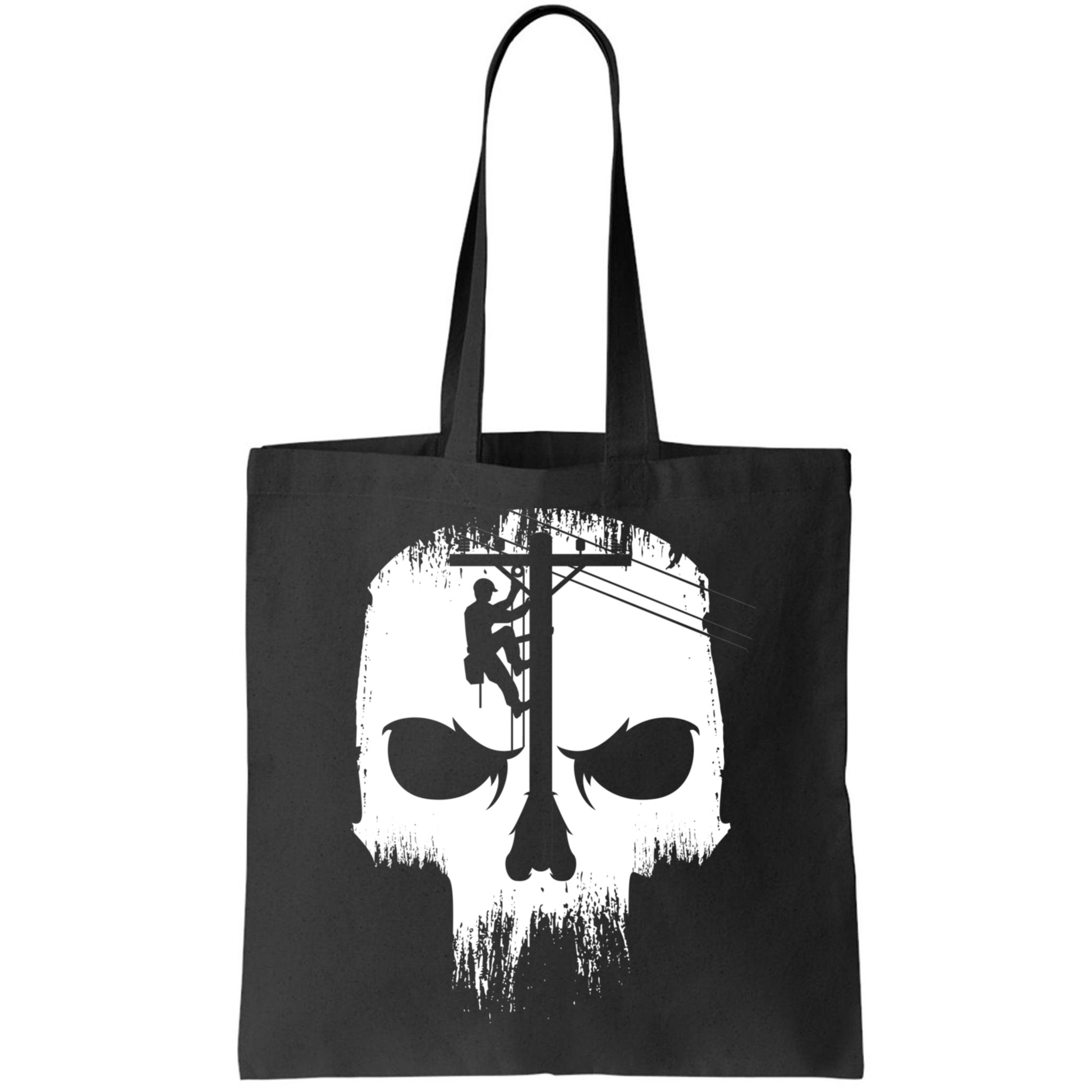 Lineman Worker Journeyman Skull Line Man Patriotic Labor Day Bag