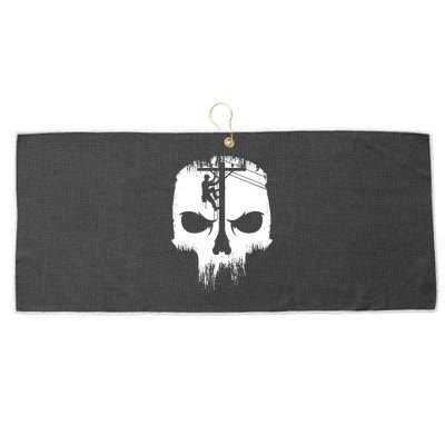Lineman Worker Journeyman Skull Line Man Patriotic Labor Day Large Microfiber Waffle Golf Towel