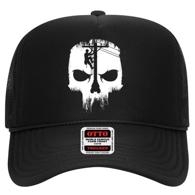 Lineman Worker Journeyman Skull Line Man Patriotic Labor Day Hat