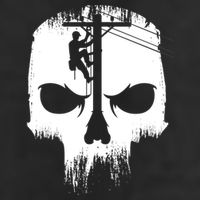 Lineman Worker Journeyman Skull Line Man Patriotic Labor Day Microfiber Hand Towel