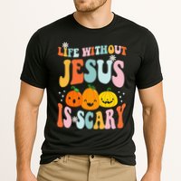 Life Without Jesus Is Scary Fun Halloween Pumpkin Christian Catholic Cooling Performance Crew T-Shirt