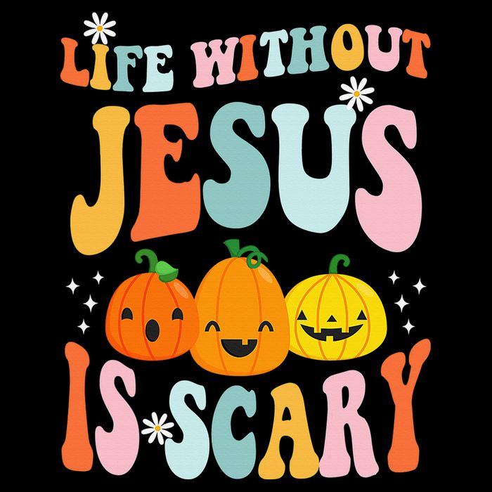 Life Without Jesus Is Scary Fun Halloween Pumpkin Christian Catholic Impact Tech Backpack
