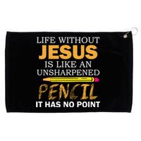 Life Without Jesus Funny Christian Religious Faith Grommeted Golf Towel