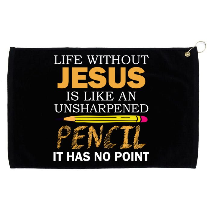 Life Without Jesus Funny Christian Religious Faith Grommeted Golf Towel