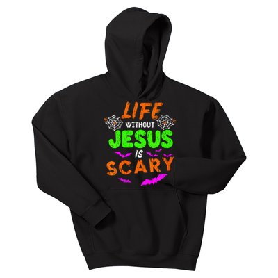 Life Without Jesus is Scary Fall Christian Halloween Jesus Kids Hoodie