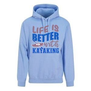 Life With Kayaking Canoe Water Sports Kayak Cool Gift Unisex Surf Hoodie