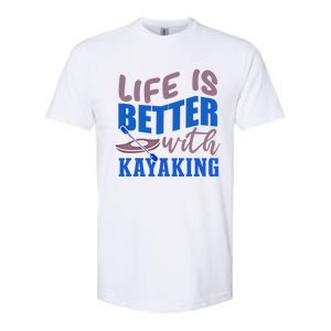 Life With Kayaking Canoe Water Sports Kayak Cool Gift Softstyle CVC T-Shirt