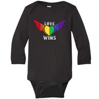 Love Wins Lgbt Pride Motif Baby Long Sleeve Bodysuit