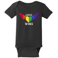 Love Wins Lgbt Pride Motif Baby Bodysuit