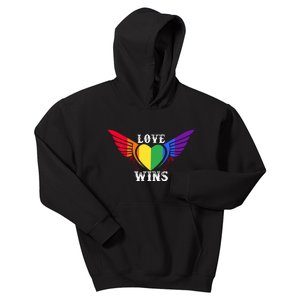 Love Wins Lgbt Pride Motif Kids Hoodie