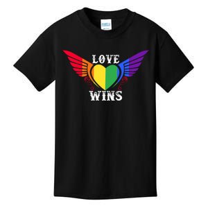 Love Wins Lgbt Pride Motif Kids T-Shirt