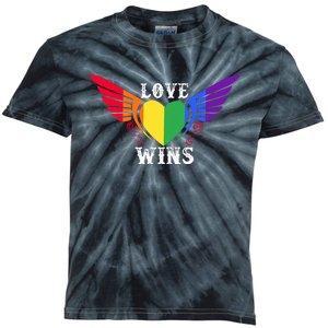 Love Wins Lgbt Pride Motif Kids Tie-Dye T-Shirt