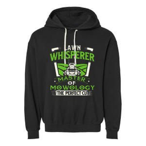 Lawn Whisperer Landscaper Landscaping Gardening Lawnmower Garment-Dyed Fleece Hoodie