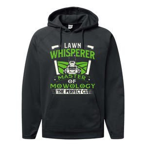 Lawn Whisperer Landscaper Landscaping Gardening Lawnmower Performance Fleece Hoodie