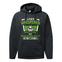 Lawn Whisperer Landscaper Landscaping Gardening Lawnmower Performance Fleece Hoodie