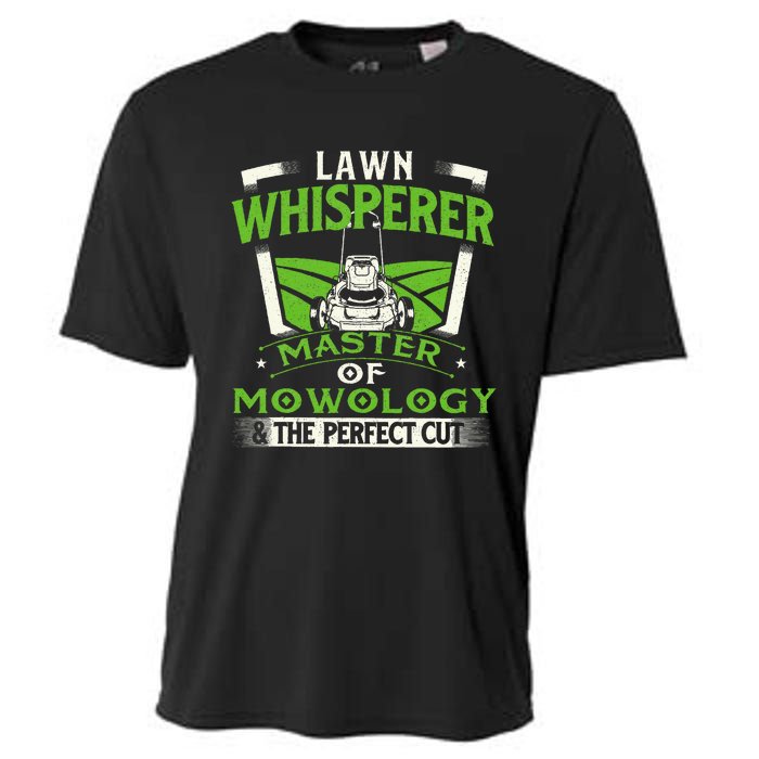 Lawn Whisperer Landscaper Landscaping Gardening Lawnmower Cooling Performance Crew T-Shirt