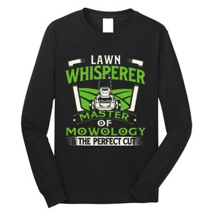 Lawn Whisperer Landscaper Landscaping Gardening Lawnmower Long Sleeve Shirt