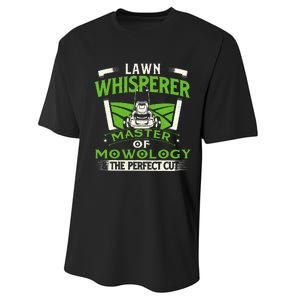 Lawn Whisperer Landscaper Landscaping Gardening Lawnmower Performance Sprint T-Shirt