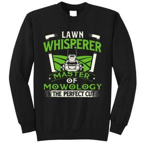 Lawn Whisperer Landscaper Landscaping Gardening Lawnmower Tall Sweatshirt