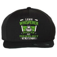 Lawn Whisperer Landscaper Landscaping Gardening Lawnmower Wool Snapback Cap