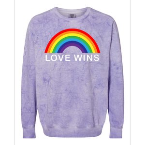 Love Wins Lgbtq Pride Month Rainbow Colorblast Crewneck Sweatshirt