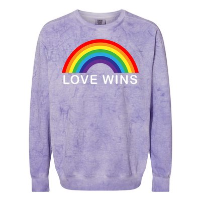 Love Wins Lgbtq Pride Month Rainbow Colorblast Crewneck Sweatshirt