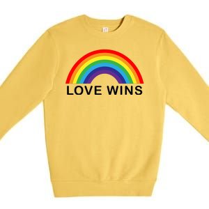 Love Wins Lgbtq Pride Month Rainbow Premium Crewneck Sweatshirt