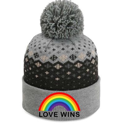 Love Wins Lgbtq Pride Month Rainbow The Baniff Cuffed Pom Beanie