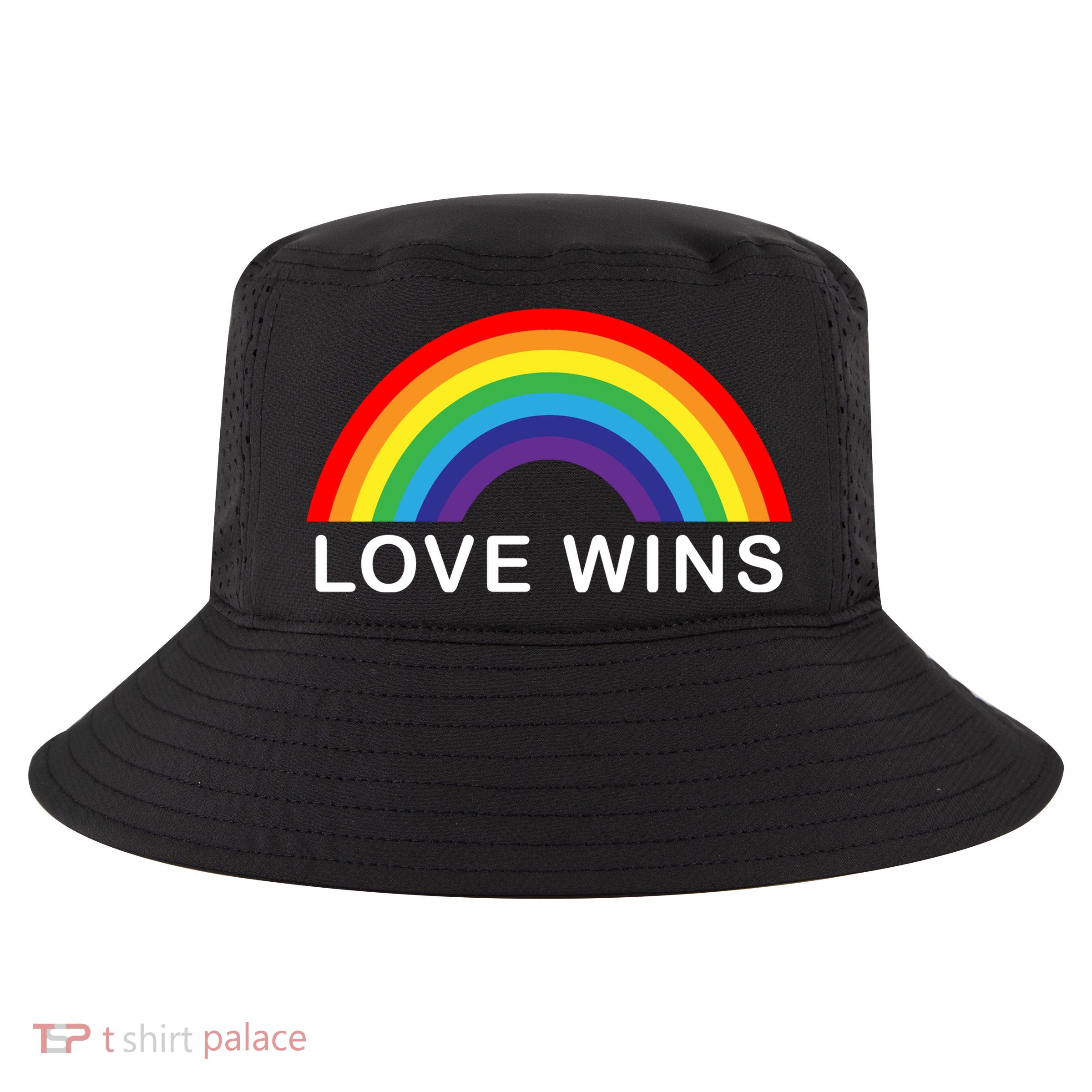 Love Wins Lgbtq Pride Month Rainbow Cool Comfort Performance Bucket Hat