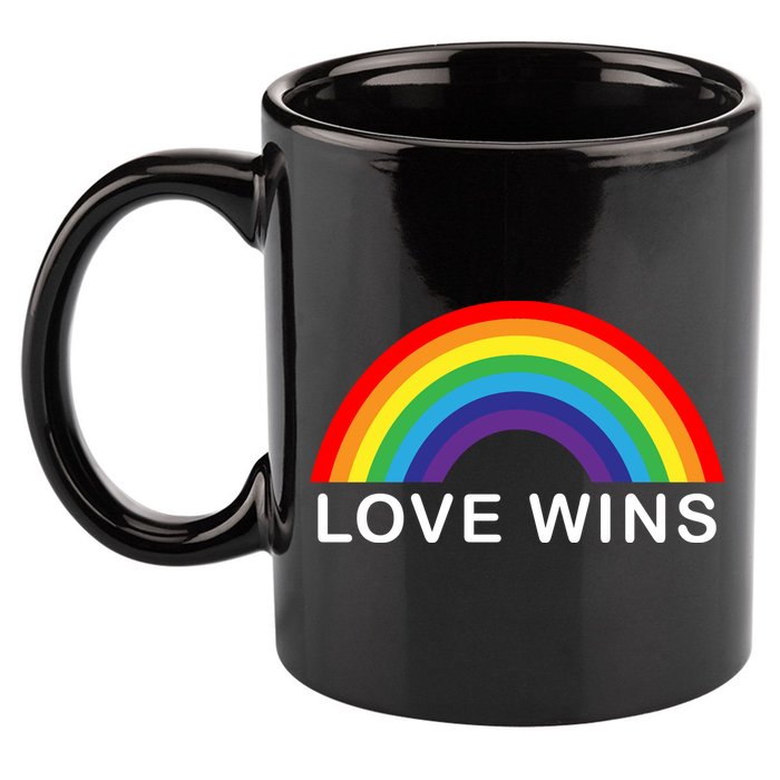 Love Wins Lgbtq Pride Month Rainbow 11oz C Handle Ceramic Mug