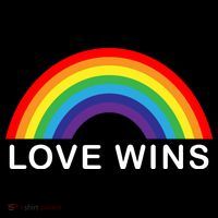 Love Wins Lgbtq Pride Month Rainbow Ladies Essential Flowy Tank