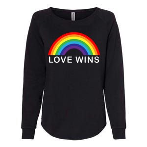 Love Wins Lgbtq Pride Month Rainbow Womens California Wash Sweatshirt