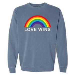 Love Wins Lgbtq Pride Month Rainbow Garment-Dyed Sweatshirt