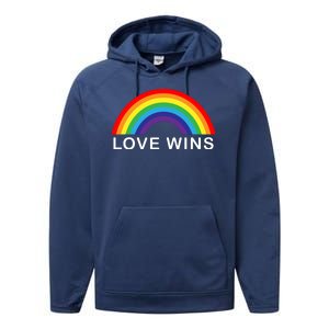 Love Wins Lgbtq Pride Month Rainbow Performance Fleece Hoodie