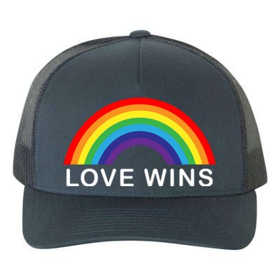 Love Wins Lgbtq Pride Month Rainbow Yupoong Adult 5-Panel Trucker Hat