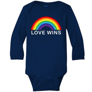 Love Wins Lgbtq Pride Month Rainbow Baby Long Sleeve Bodysuit