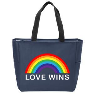 Love Wins Lgbtq Pride Month Rainbow Zip Tote Bag