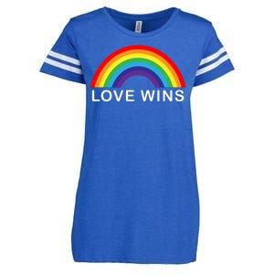 Love Wins Lgbtq Pride Month Rainbow Enza Ladies Jersey Football T-Shirt